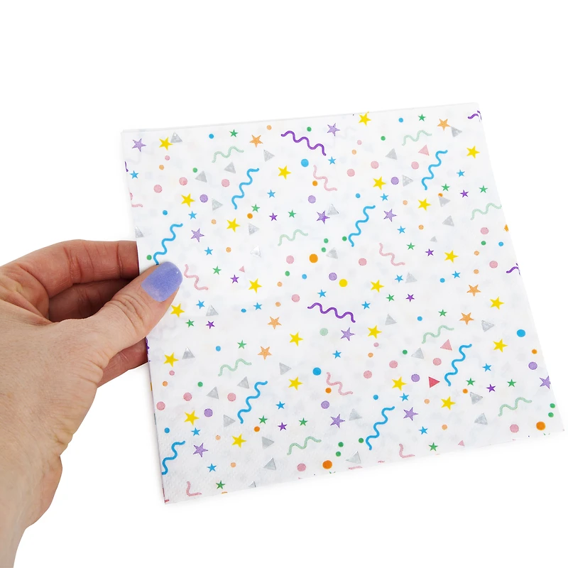 Confetti Foil Napkins 18-Count