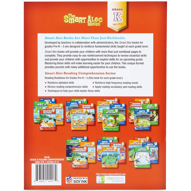 the smart alec series reading readiness workbook - grade k