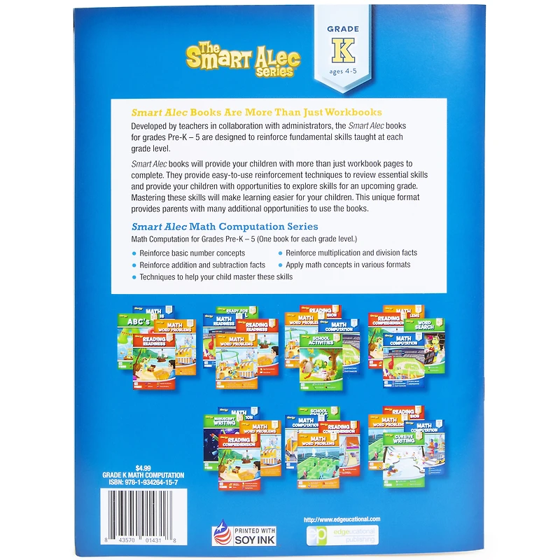 The Smart Alec Series™ Math Readiness Workbook - Grade K