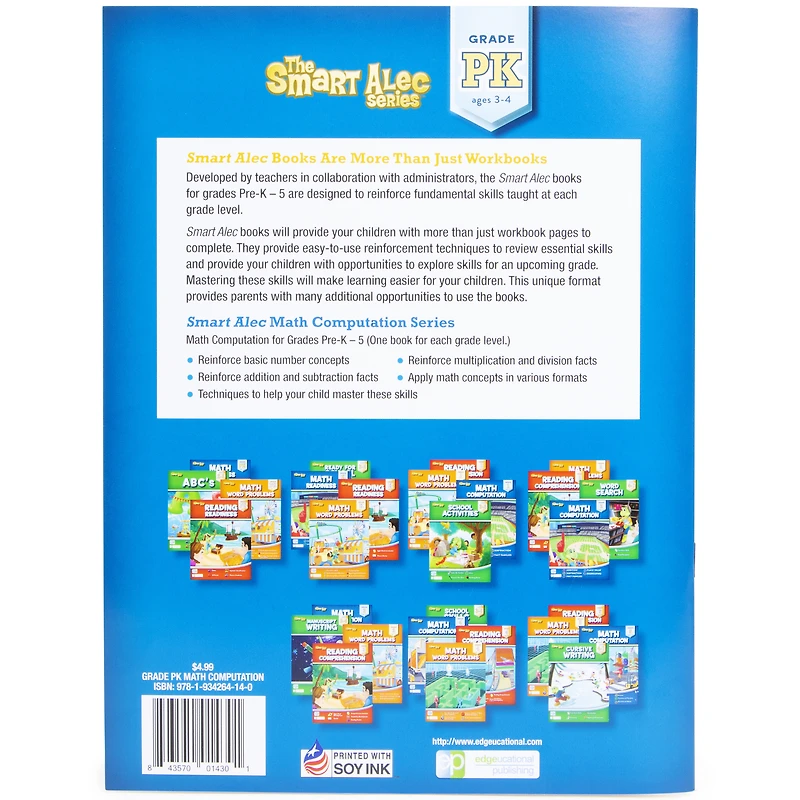 the smart alec series math readiness workbook - pre-k