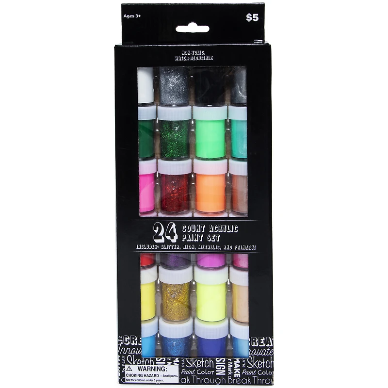 acrylic paints 24-piece set