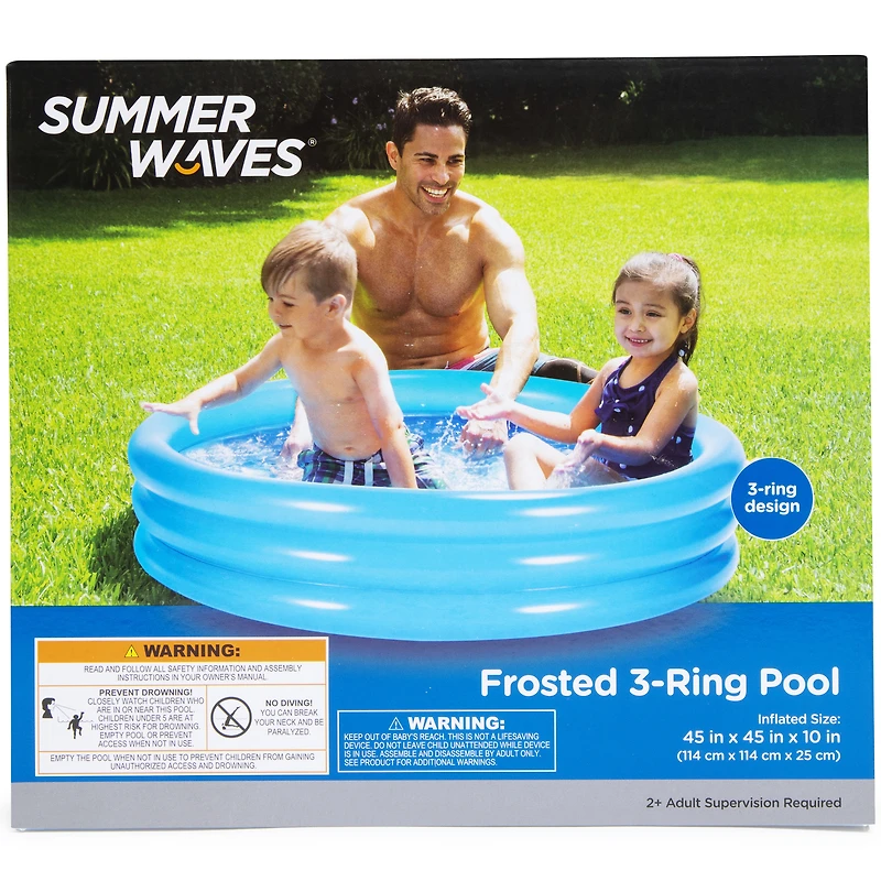 frosted 3-ring kiddie pool