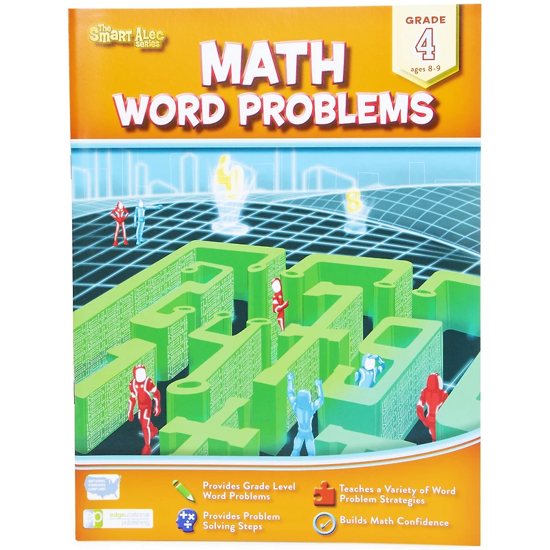 the smart alec series math word  problems workbook - grade 4