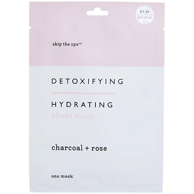 charcoal and rose sheet mask