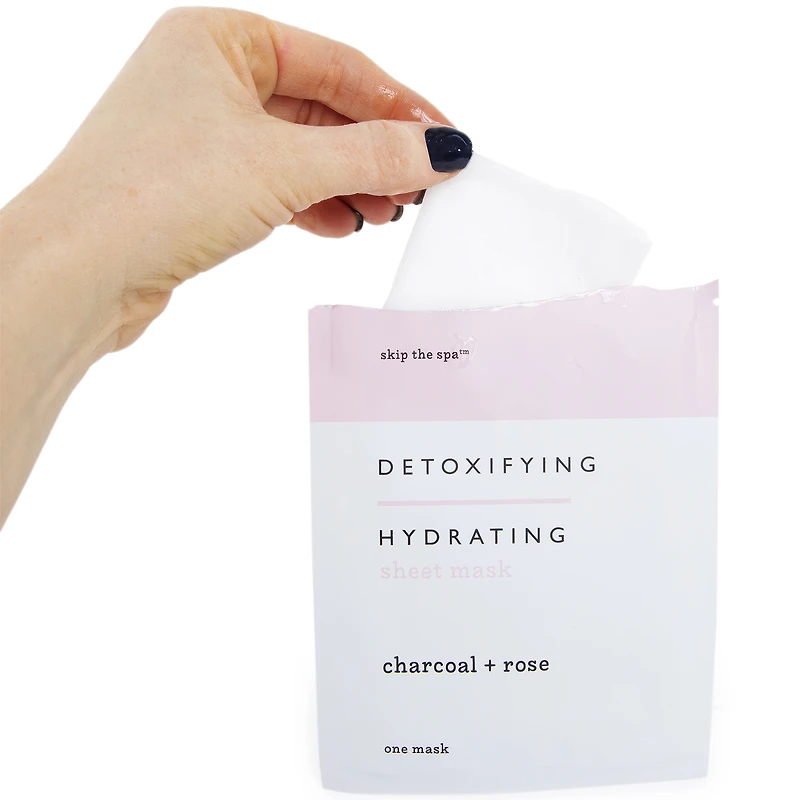 charcoal and rose sheet mask