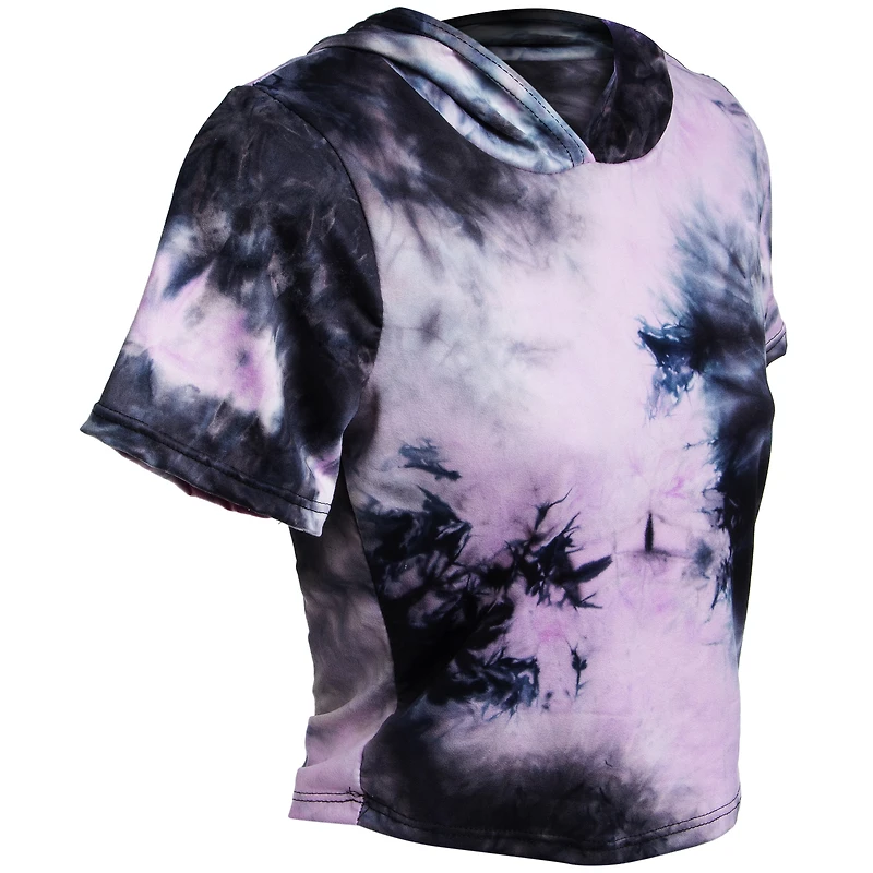 short sleeve, top, shirt, stretchy hoodie, t-shirt, tie dye juniors summer, tee, ladies, women, new style
