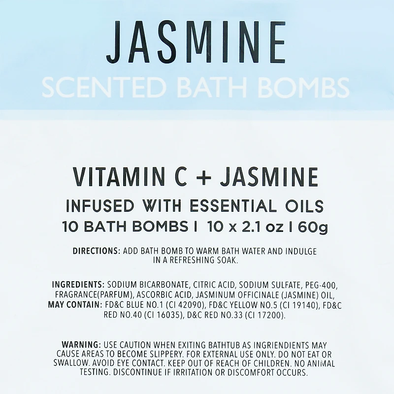 Vitamin C + Jasmine Scented Bath Bombs 10-Count
