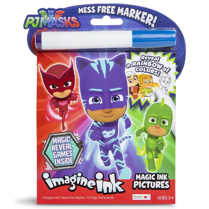 pj masks imagine ink magic ink activity book and mess-free marker