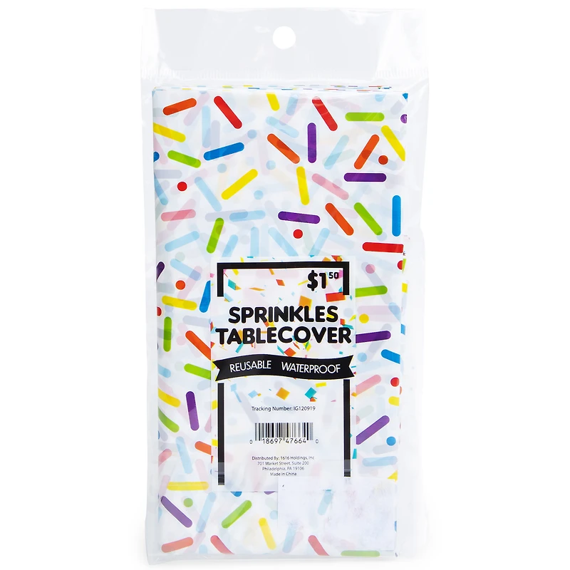 Sprinkles Party Tablecover 4.5ft X 8ft