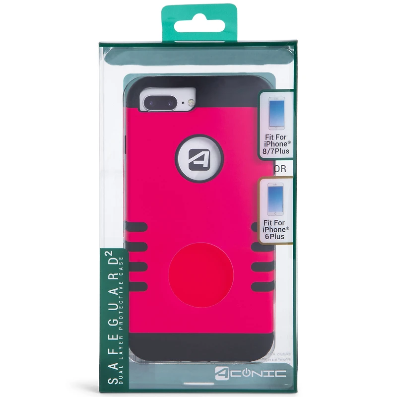 iPhone 8 Plus® / 7 Plus® / 6 Plus® Safeguard Dual Layer Case - Hot Pink