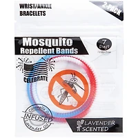 mosquito repellent bracelet/ankle band 2-pack - red, white and blue