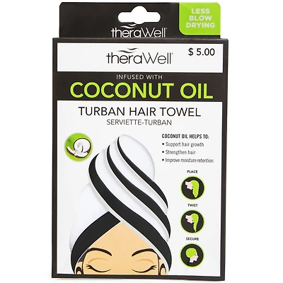 Turban Hair Towel infused With Coconut Oil