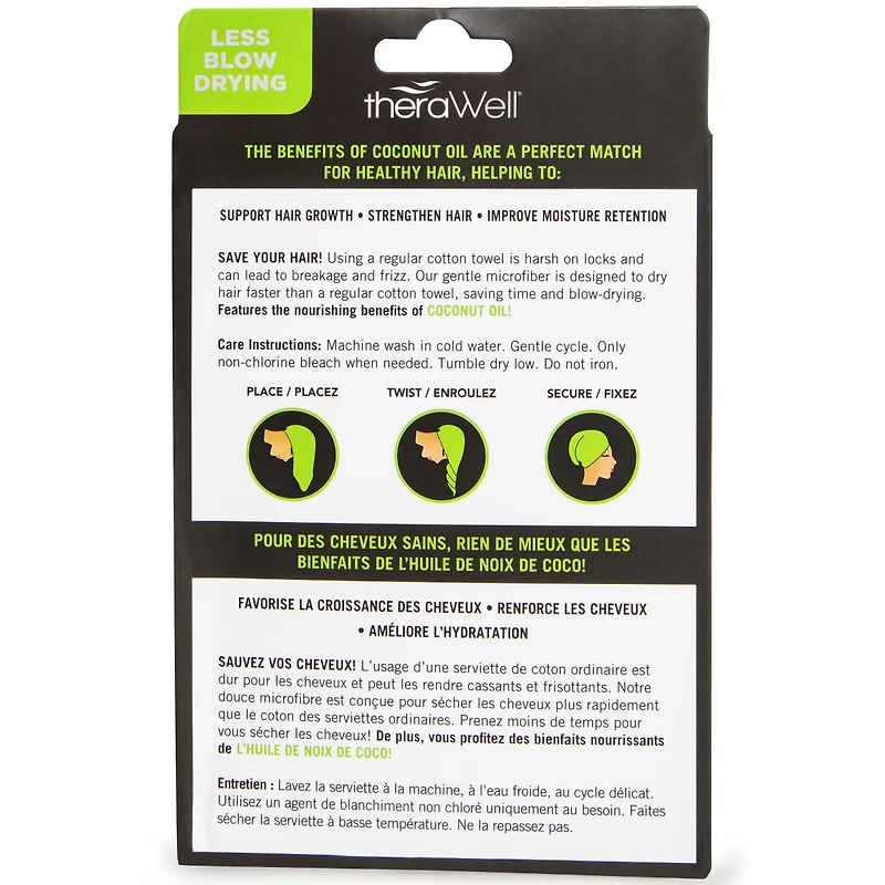 Turban Hair Towel infused With Coconut Oil