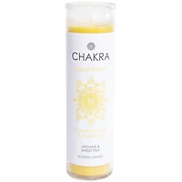 solar plexus chakra jasmine and sweet pea scented candle 8in