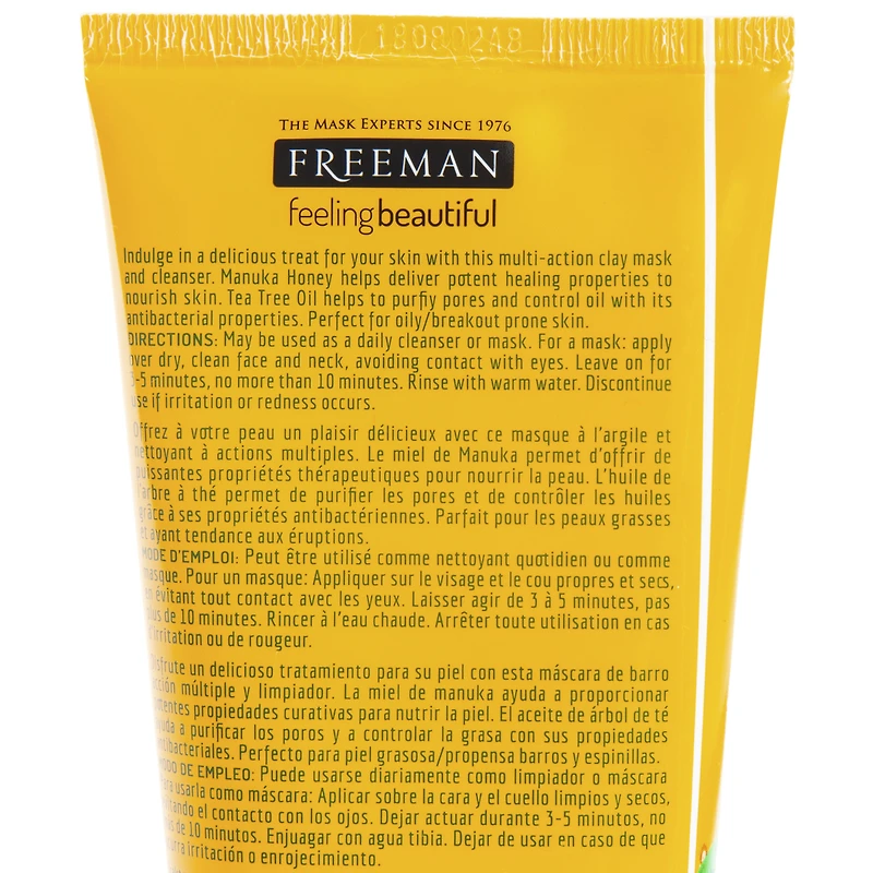 Freeman® Feeling Beautiful™ Deep Clearing Clay Mask & Cleanser With Makuna Honey & Tea Tree Oil