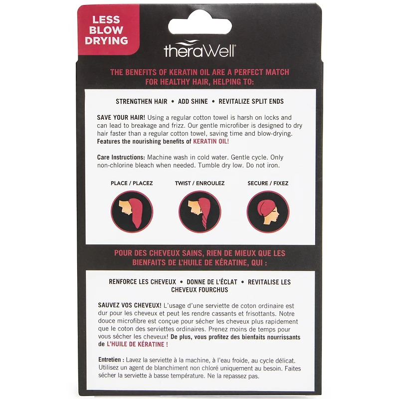 Turban Hair Towel infused With Keratin Oil