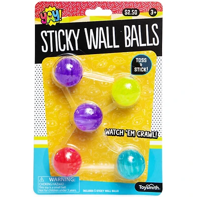 yay!™ sticky wall balls 5-pack