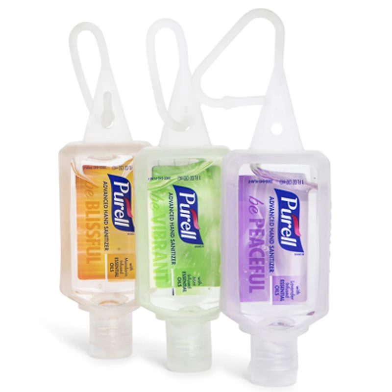 scented hand sanitizer, sanitizer holder, mini best dispenser, clip on antibacterial gel, purell travel size, case, cleaner