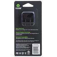 2.4 amp dual usb wall charger, cheap u youse plug;charging block;iphone charger;android charger;usb charging block;dual phone charger;phone charger;charger;outlet block
