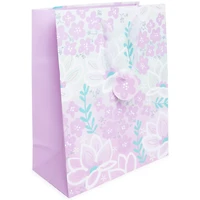 Floral Glitter Gift Bags 10in X 13in