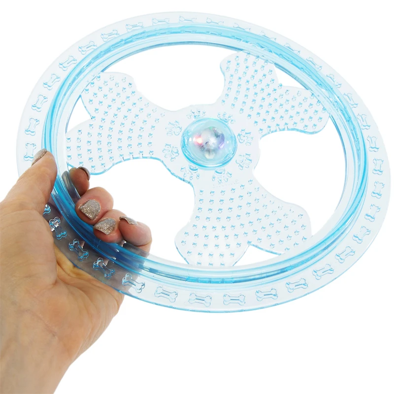 light-up LED frisbee dog toy