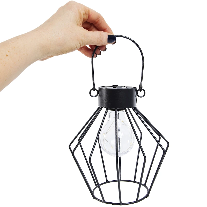 cage outdoor solar lantern