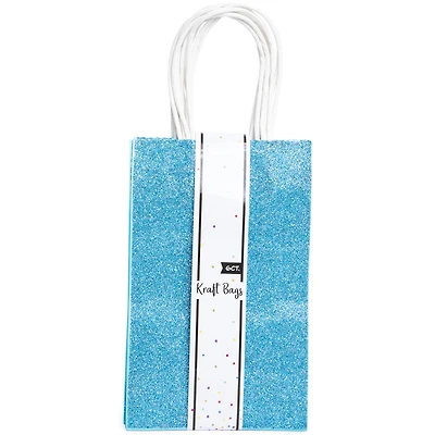 Glitter Small Gift Bags 6-Count