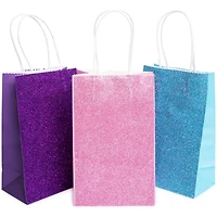Glitter Small Gift Bags 6-Count