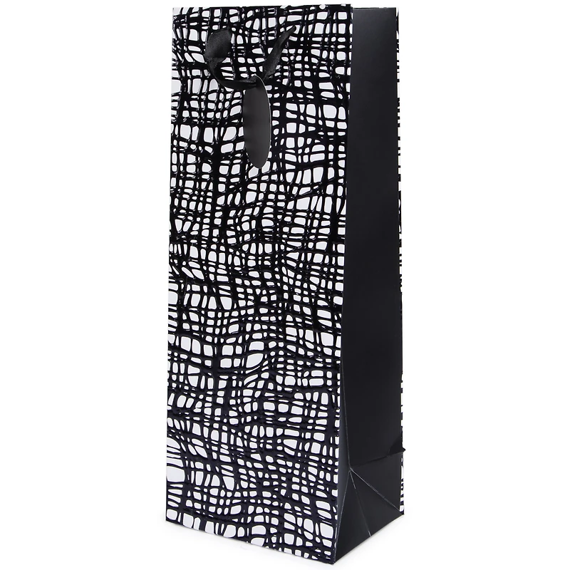 Textured Bottle Gift Bag 5.5in X 14.25in