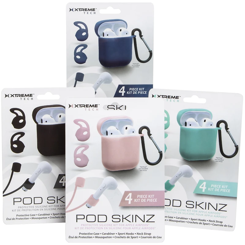 airpods, airpod accessories, strap, wireless earbuds, bluetooth apple skins, skinz, skin, cover, earbud cover