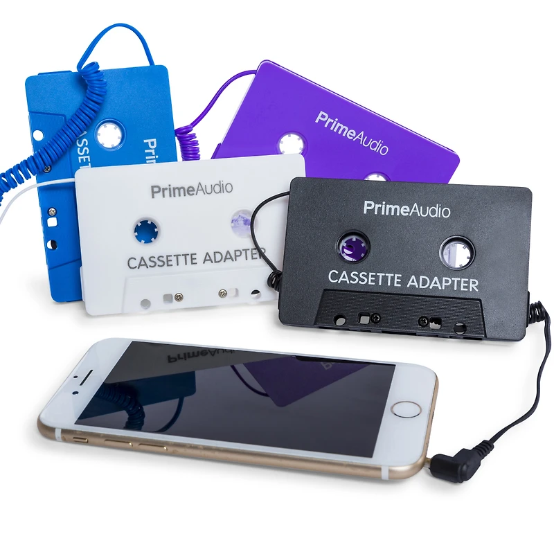 prime audio™ cassette adapter for car stereo