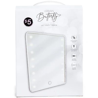 LED vanity mirror with 16 LEDs & storage