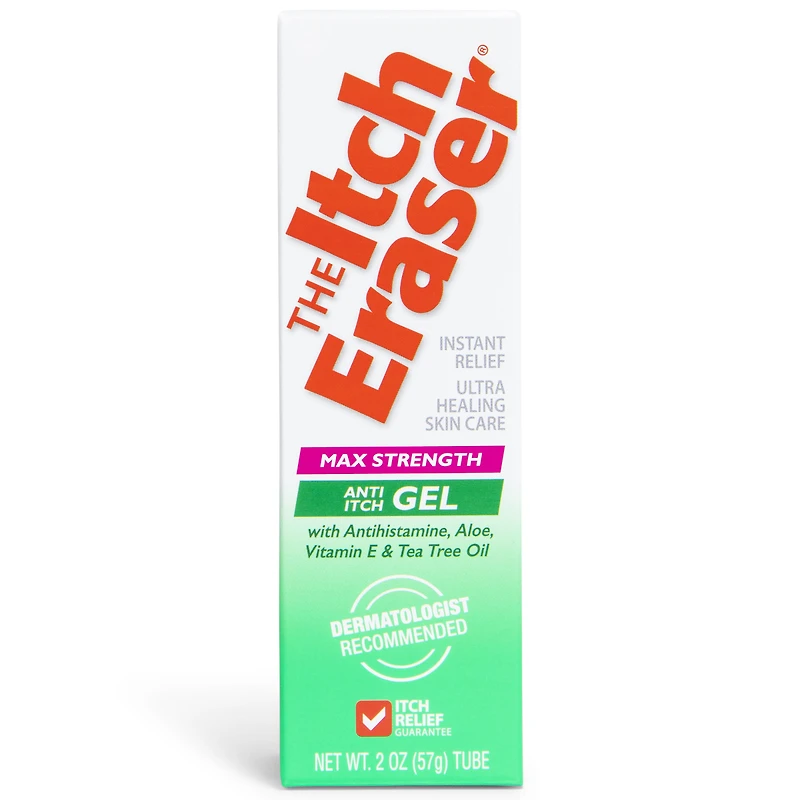 The Itch Eraser® Max Strength Anti-Itch Gel With Antihistamine 2 oz.