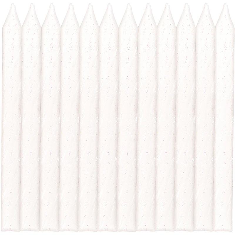 Iridescent Glitter Birthday Candles 24-Count