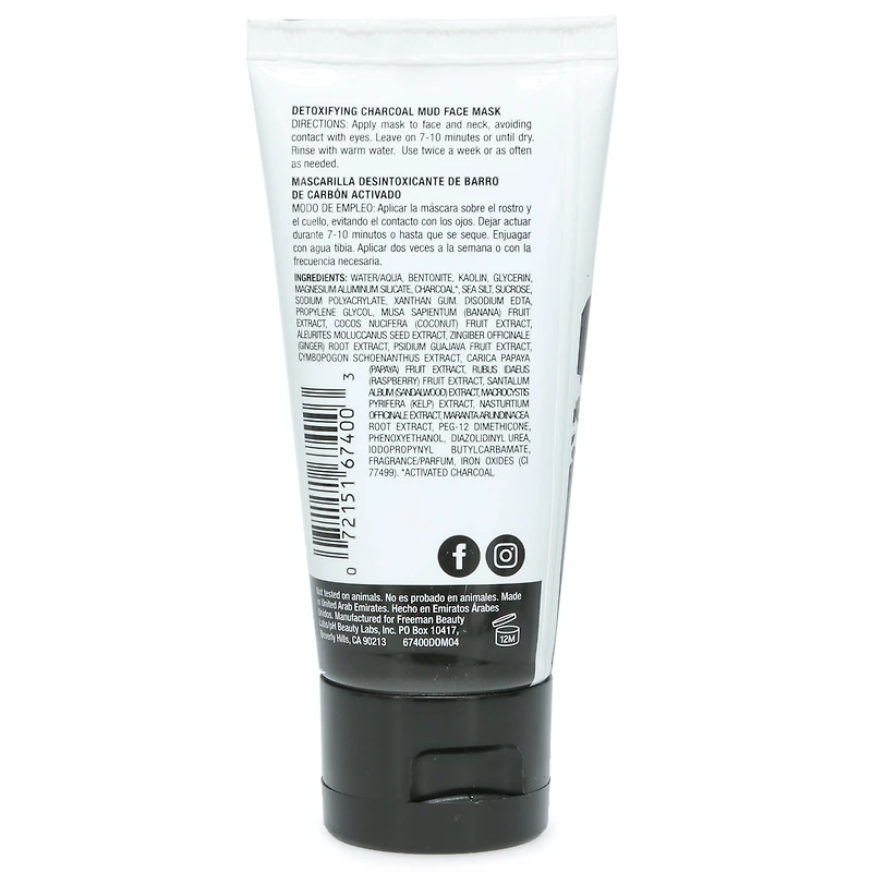 Freeman® Basics Detoxifying Charcoal Mud Mask Travel Size 1.5oz