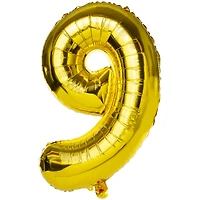 Gold Birthday Number Foil Balloon 32in