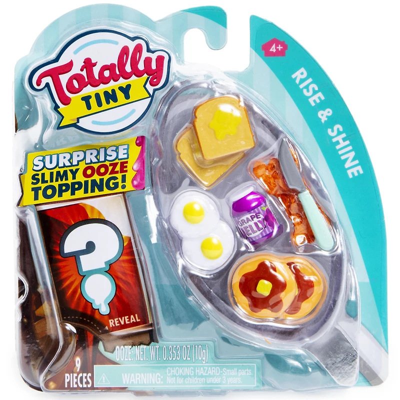 totally tiny food miniatures w/ slime topping 9-piece set