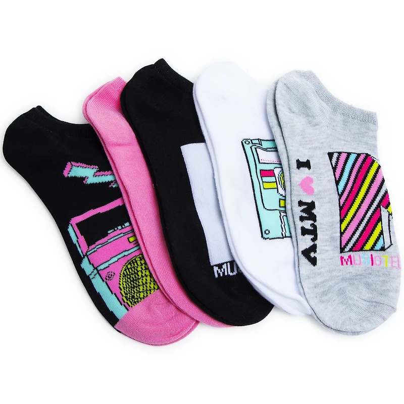 Ladies Mtv™ No-Show Ankle Socks 5-Pack