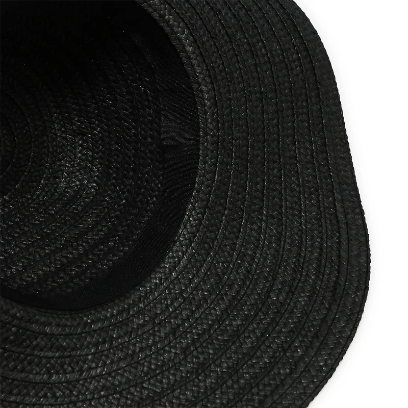 Juniors Raffia Woven Sun Hat W/ Embroidery