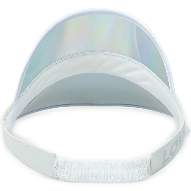 juniors 'love is love' rainbow holographic visor