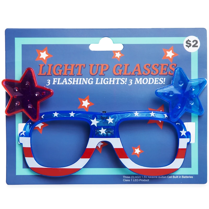 usa light-up party glasses