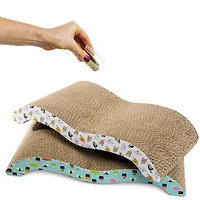 cardboard cat scratcher with catnip