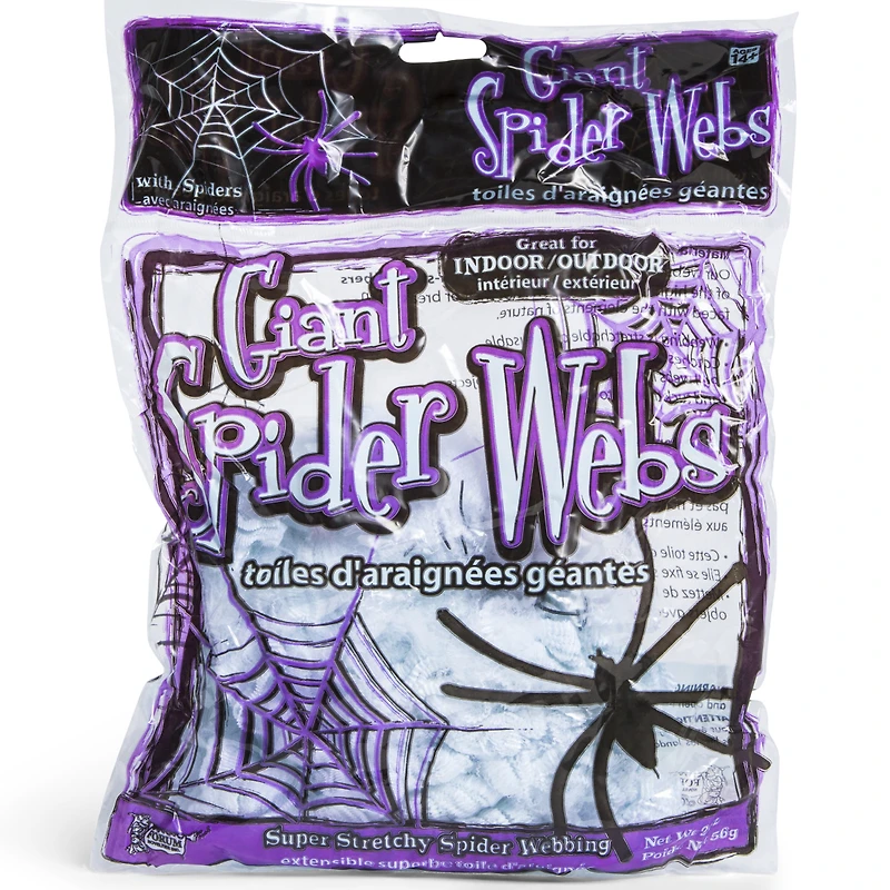 giant white spider web decoration