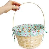 easter baskets, cheap cute bunny egg lined cloth