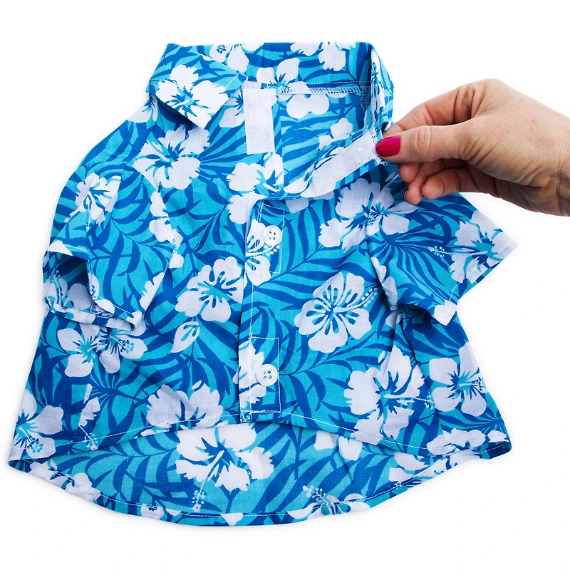 hawaiian shirt for dogs - blue