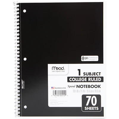 Mead® 1 Subject College Ruled Notebook