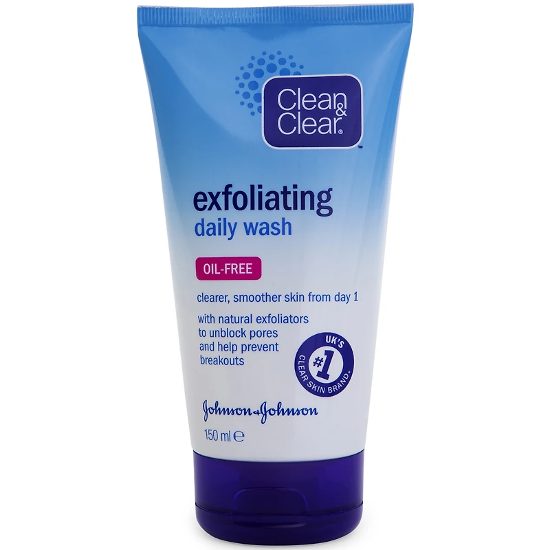 clean and clear exfoliating daily face wash oil-free 5oz