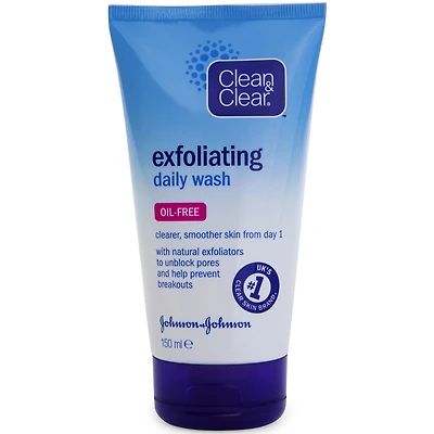 clean and clear exfoliating daily face wash oil-free 5oz
