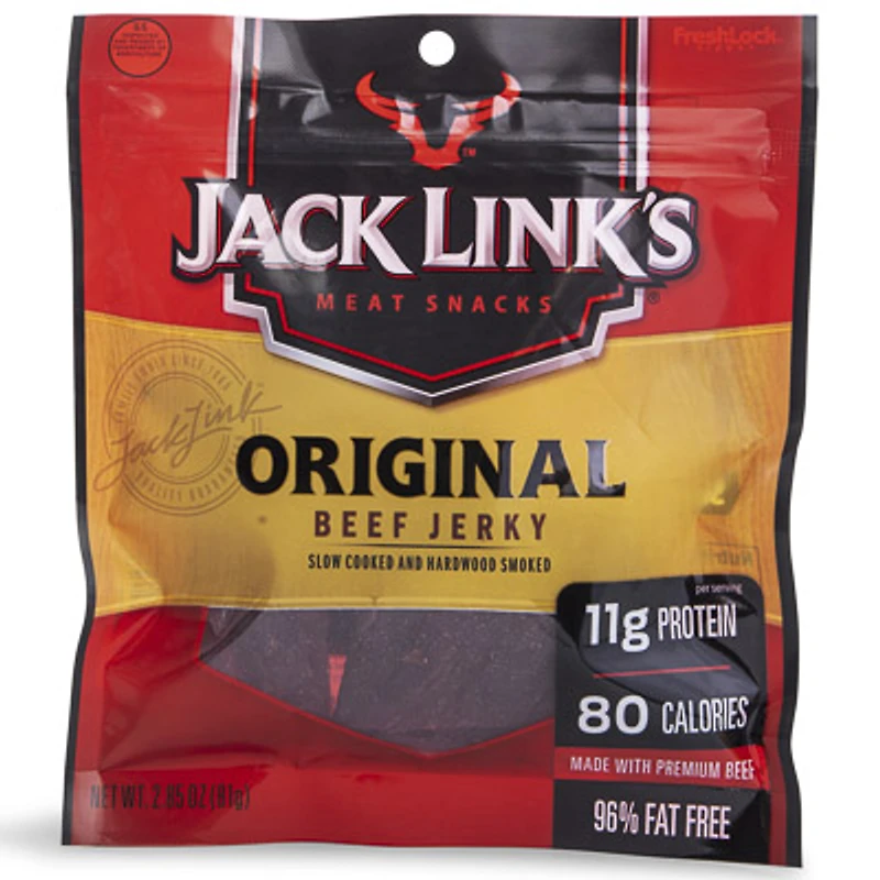 jack link's original beef jerky 2.85oz resealable bag