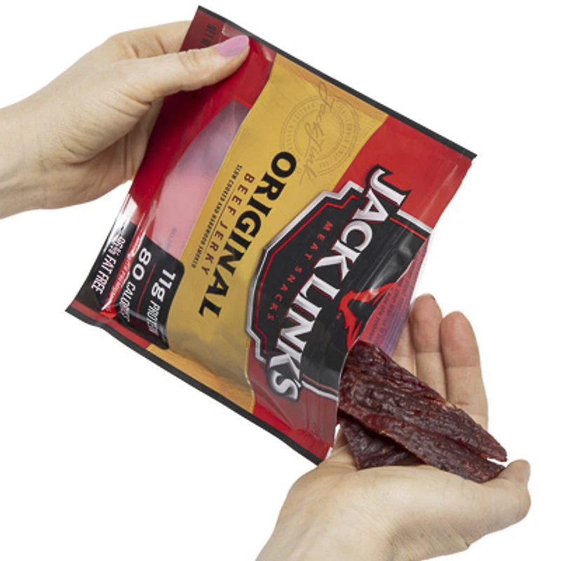 jack link's original beef jerky 2.85oz resealable bag